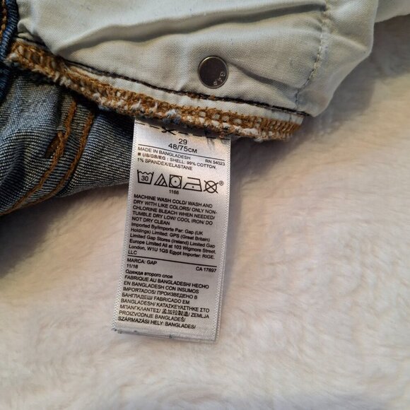 GAP Denim 3" Short Shorts Sz 29 Medium Wash Mid Rise Frayed Western Cowgirl - Picture 8 of 13